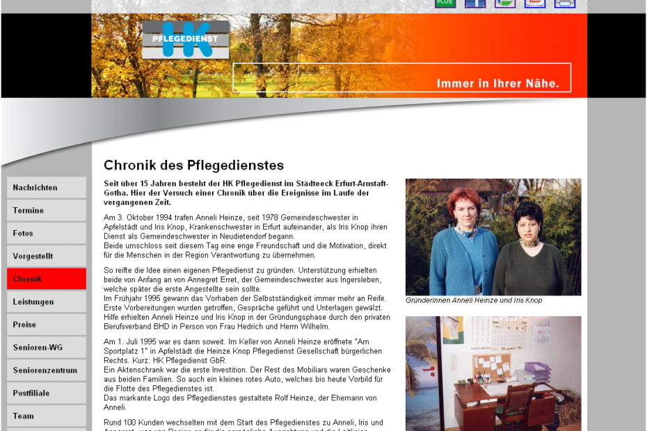 Internetseite in neuem Glanz